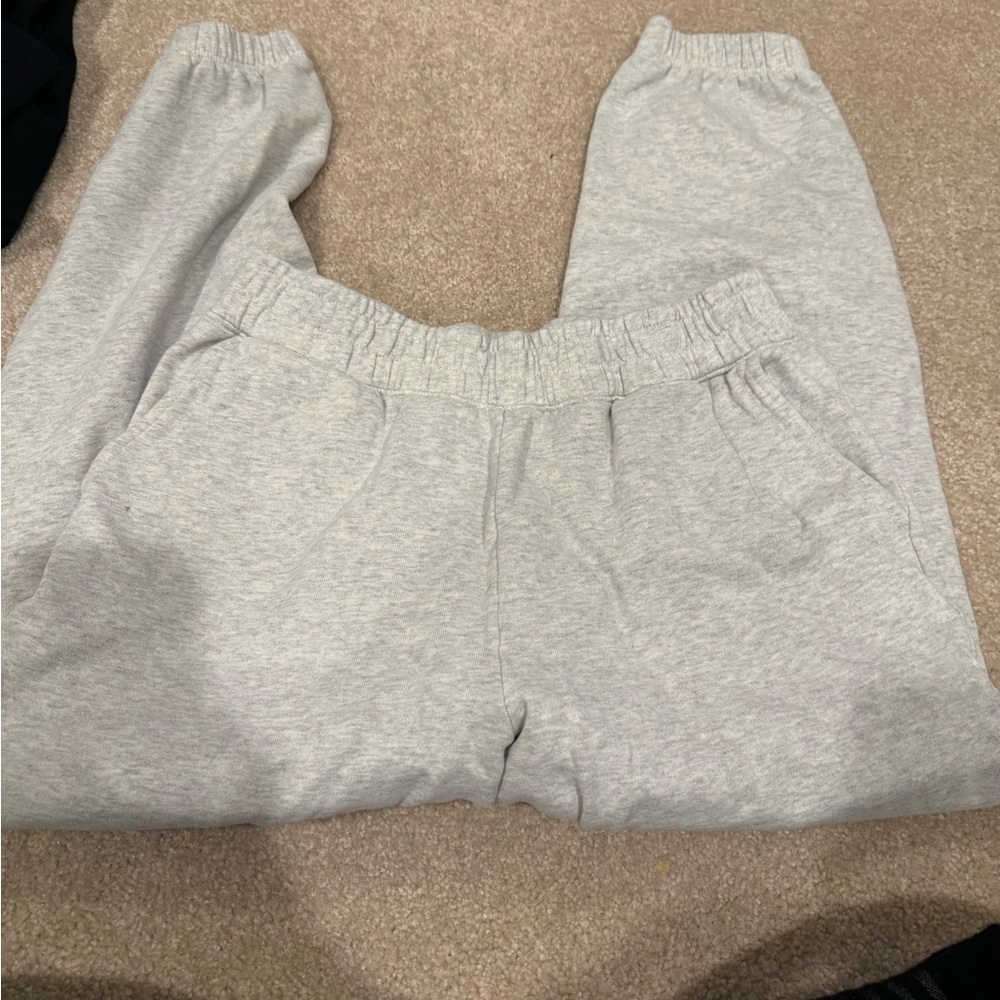 Gray sweatpants